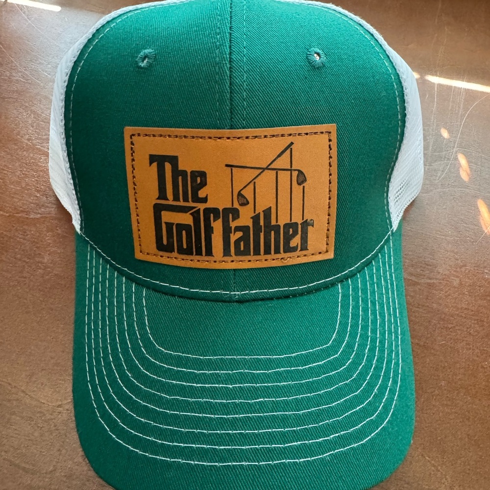 Green and White 'The Golffather' Cap